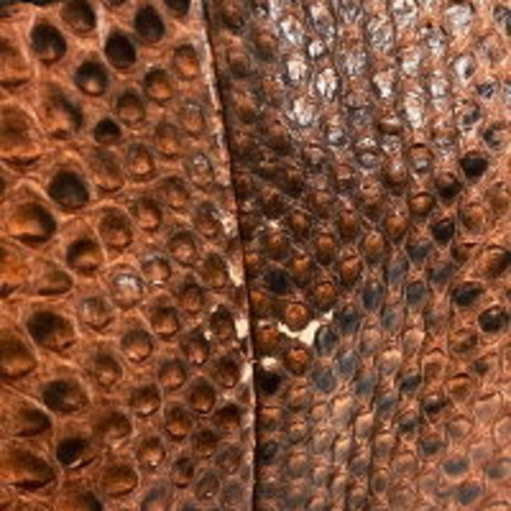 Chloe Angie Logo Shoulder Bag Python Leather Brown - image 4